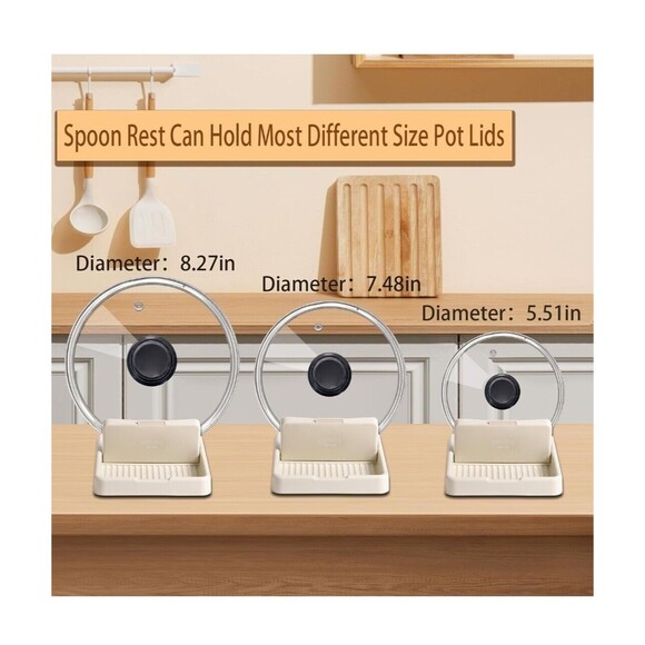 2 Pcs Spoon Holder for Kitchen Counter, Spoon Rest Holder for Stove Top - Picture 5 of 7